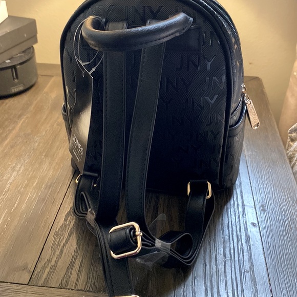 Jones New York Signature Mini Backpack in Emboss black with gold hardware - Picture 4 of 9